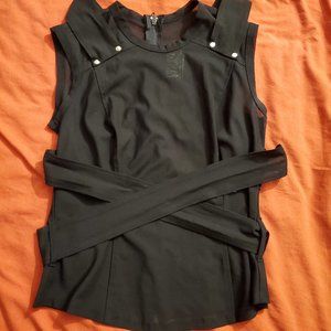 Lip Service Mesh Strappy Sleeveless Top